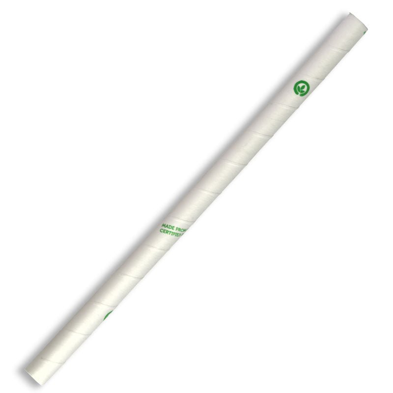 10mm White Paper Jumbo Straw