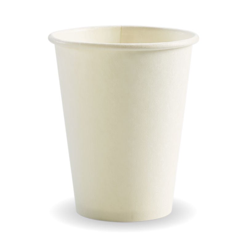 12oz white compostable single wall cup