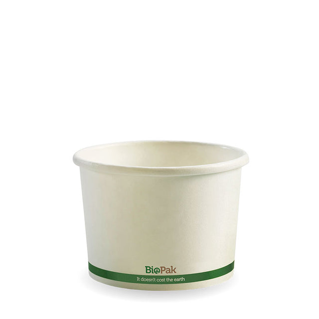 240ml/8oz white compostable takeaway soup bowls