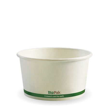 430ml/12oz white compostable takeaway soup bowls