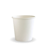 4oz white compostable single wall cup