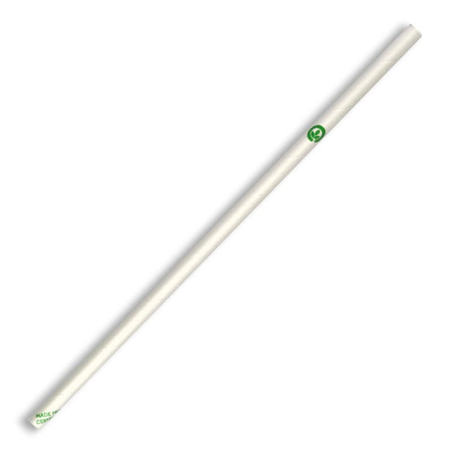 6mm White Paper Straw