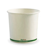 740ml/24oz white compostable takeaway soup bowls