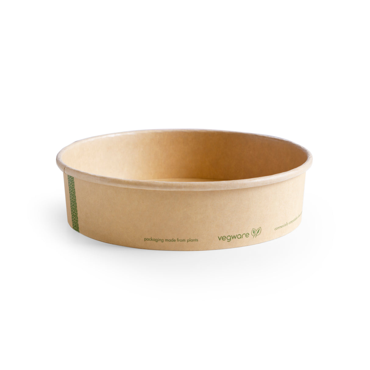 Brown Vegware 26oz PLA-lined paper food bowl