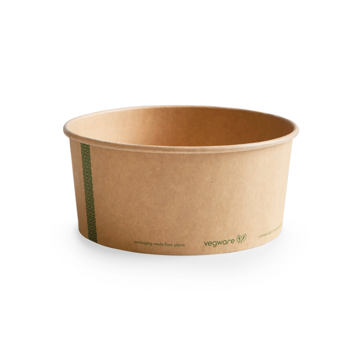 Brown Vegware 48oz PLA-lined paper food bowl