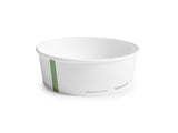 White Vegware 32oz PLA-lined paper food bowl