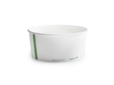 White Vegware 48oz PLA-lined paper food bowl