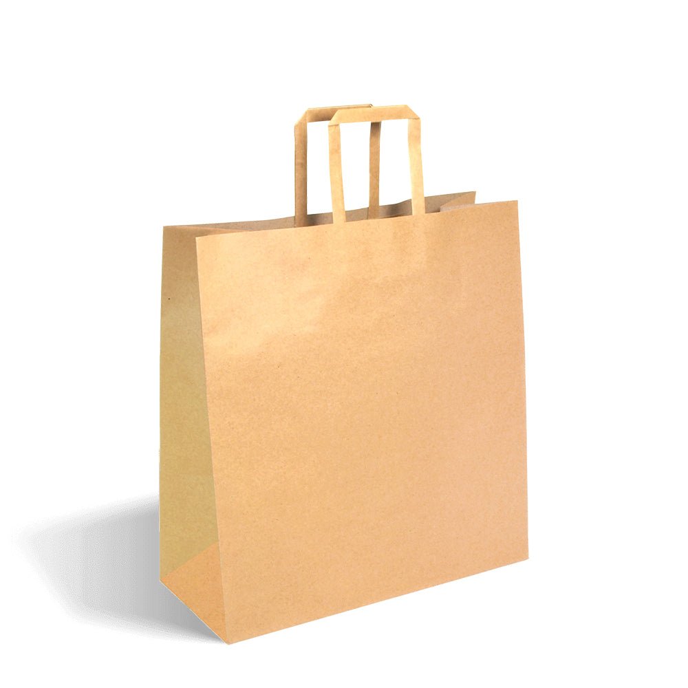 medium flat handle kraft paper bags