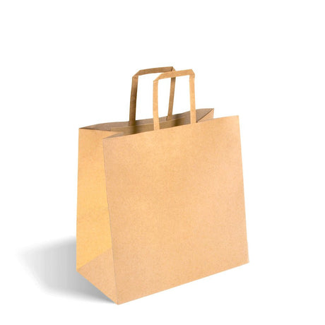 small flat handle kraft paper bags