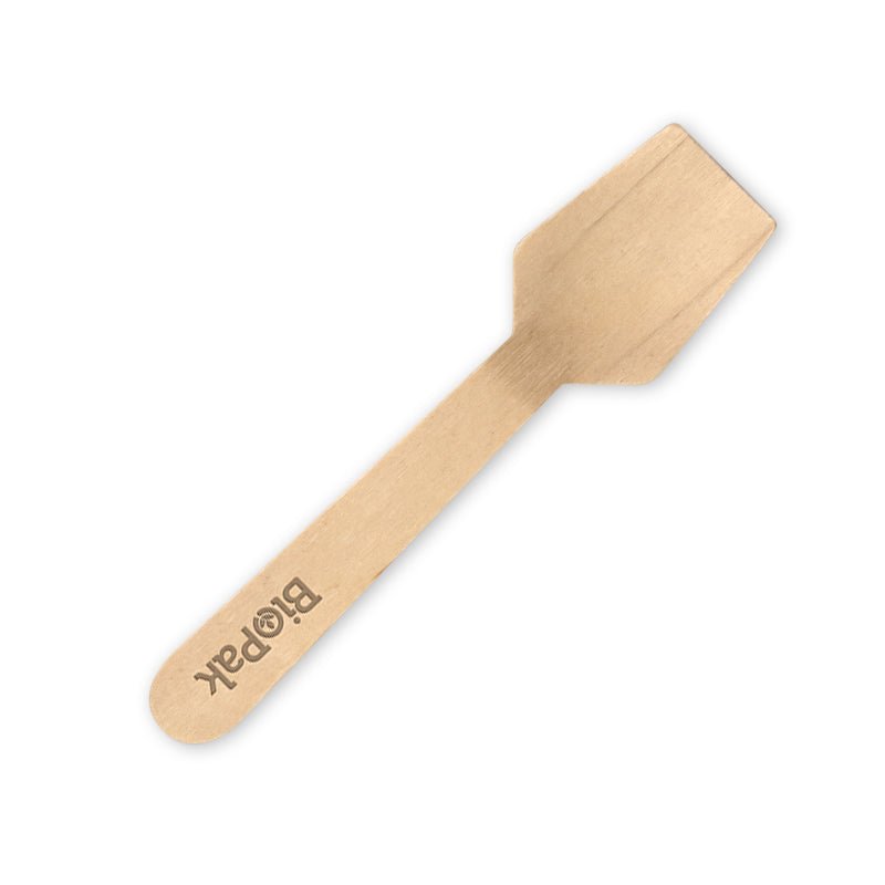 wooden disposable ice cream spoons 9.5cm