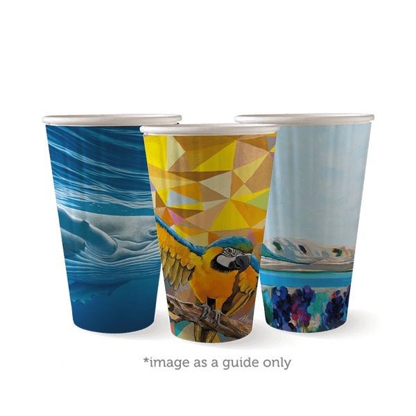 16oz double wall artist disposable coffee cups