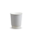 8oz white double wall compostable disposable cups