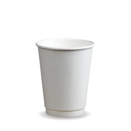 12oz white double wall compostable disposable cups