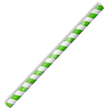 green striped paper eco friendly straw 10mm