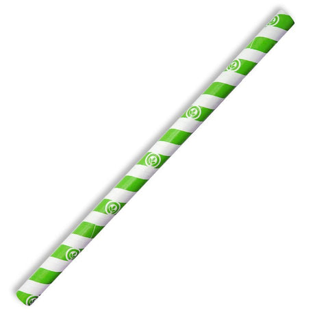 green striped paper eco friendly straw 10mm