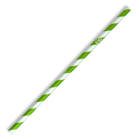 green striped paper eco friendly straw 8mm