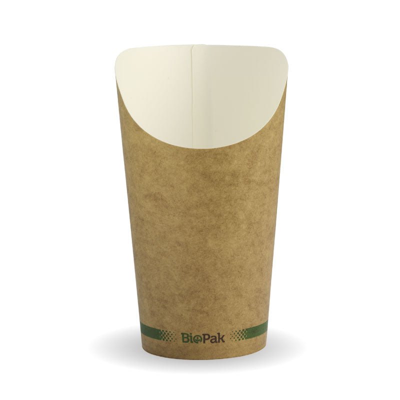 medium 16oz kraft disposable takeaway chip cup