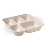 5 compartment compostable takeaway container base large