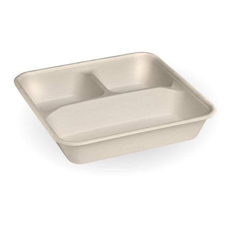 3 compartment compostable takeaway container base large