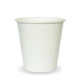 6oz white compostable single wall cup