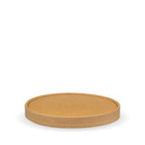 118mm kraft paper lids to fit 26/32oz compostable kraft paper soup containers