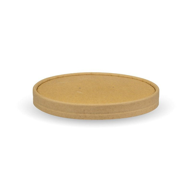 90mm kraft paper lids to fit 8/12oz compostable kraft paper soup containers